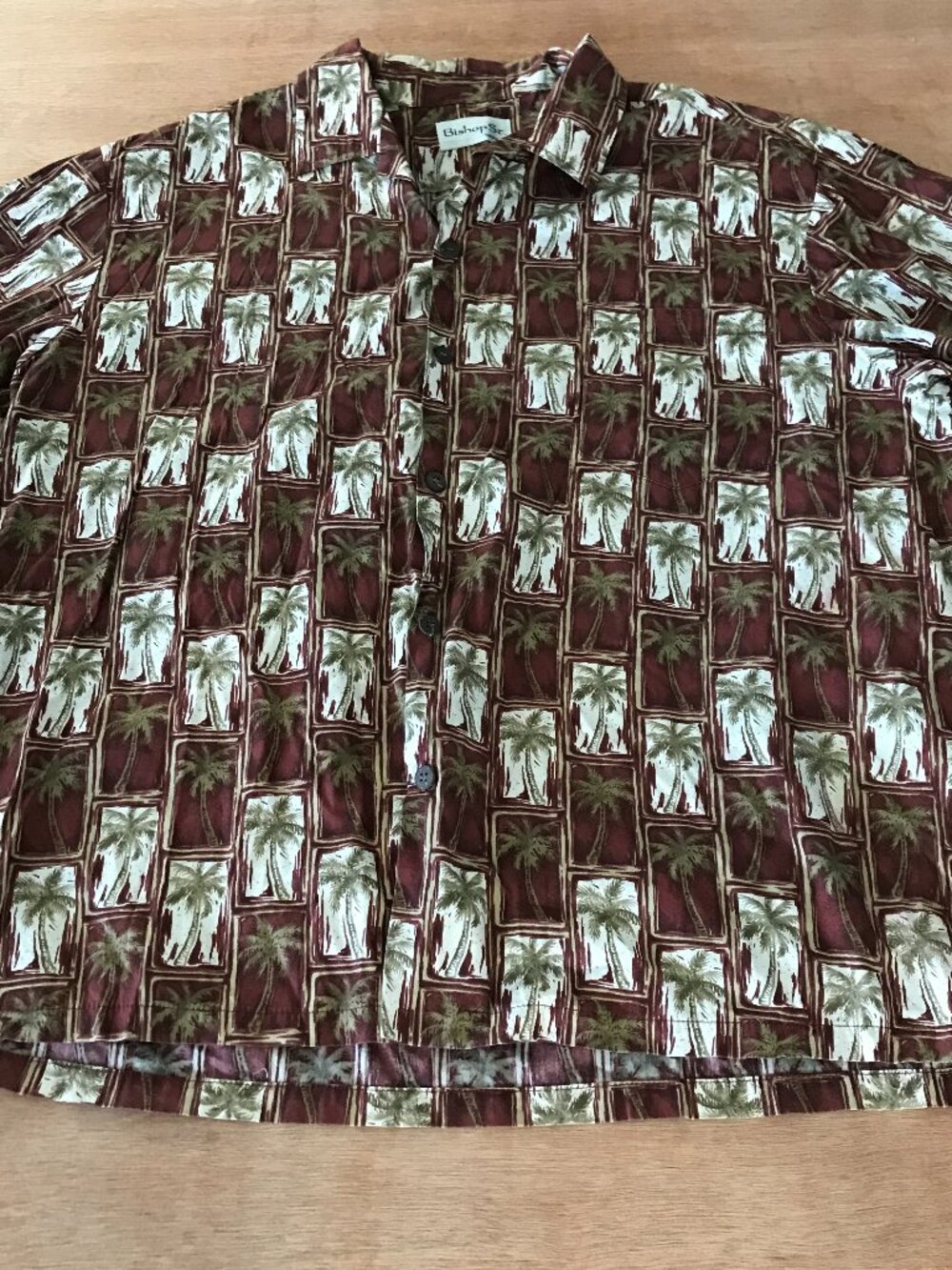 Bishop Street Hawaiian Shirt Men 3XL Brown Floral Button Up Pocket Short Sleeve